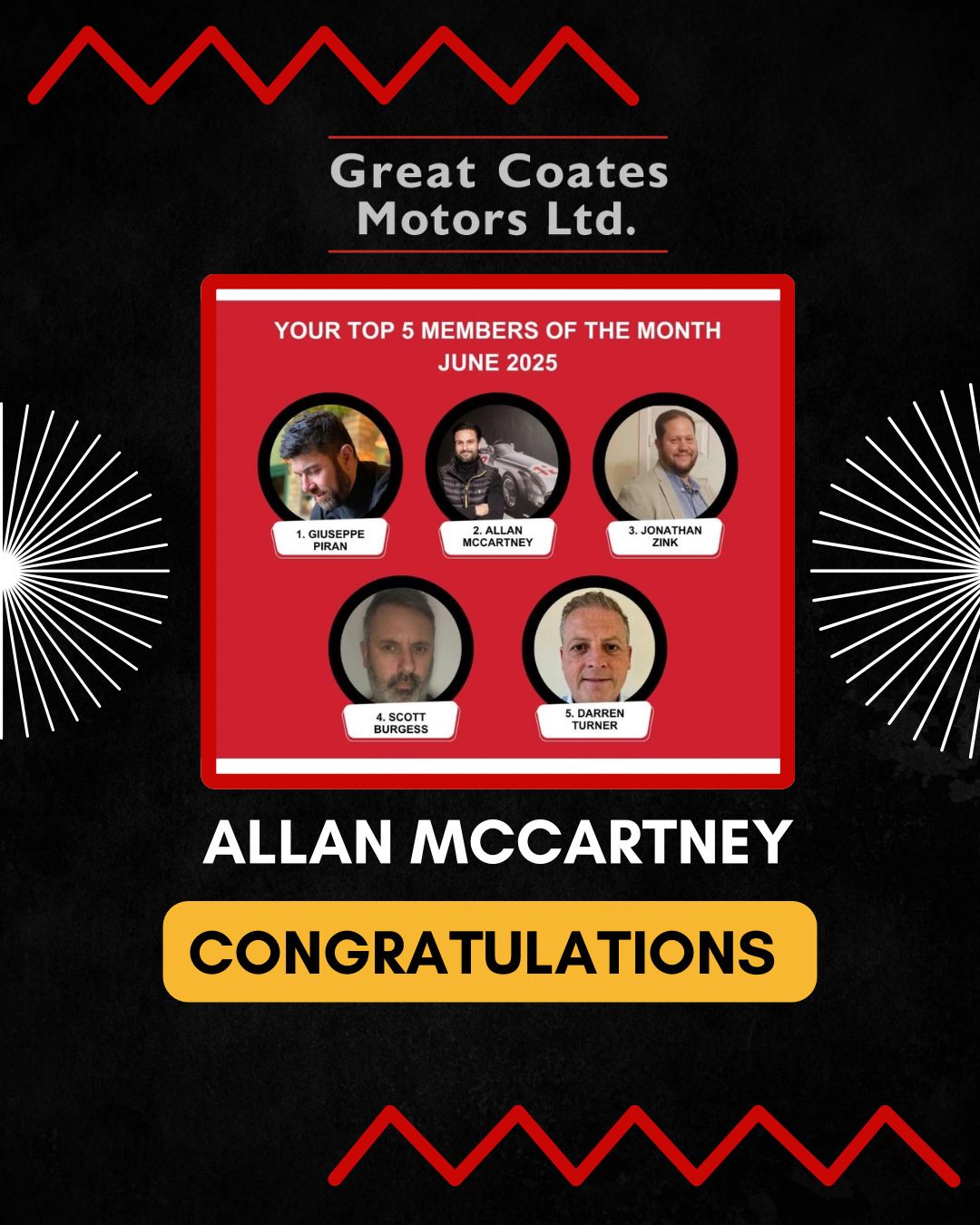 Celebrating Success: Great Coates Motors Owner Ranks 2nd Nationally in BNI Across UK & Ireland