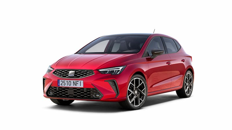 Seat Ibiza Pa Hero Angle 3 4 Front Liminal Red White Background - Croyde Motors