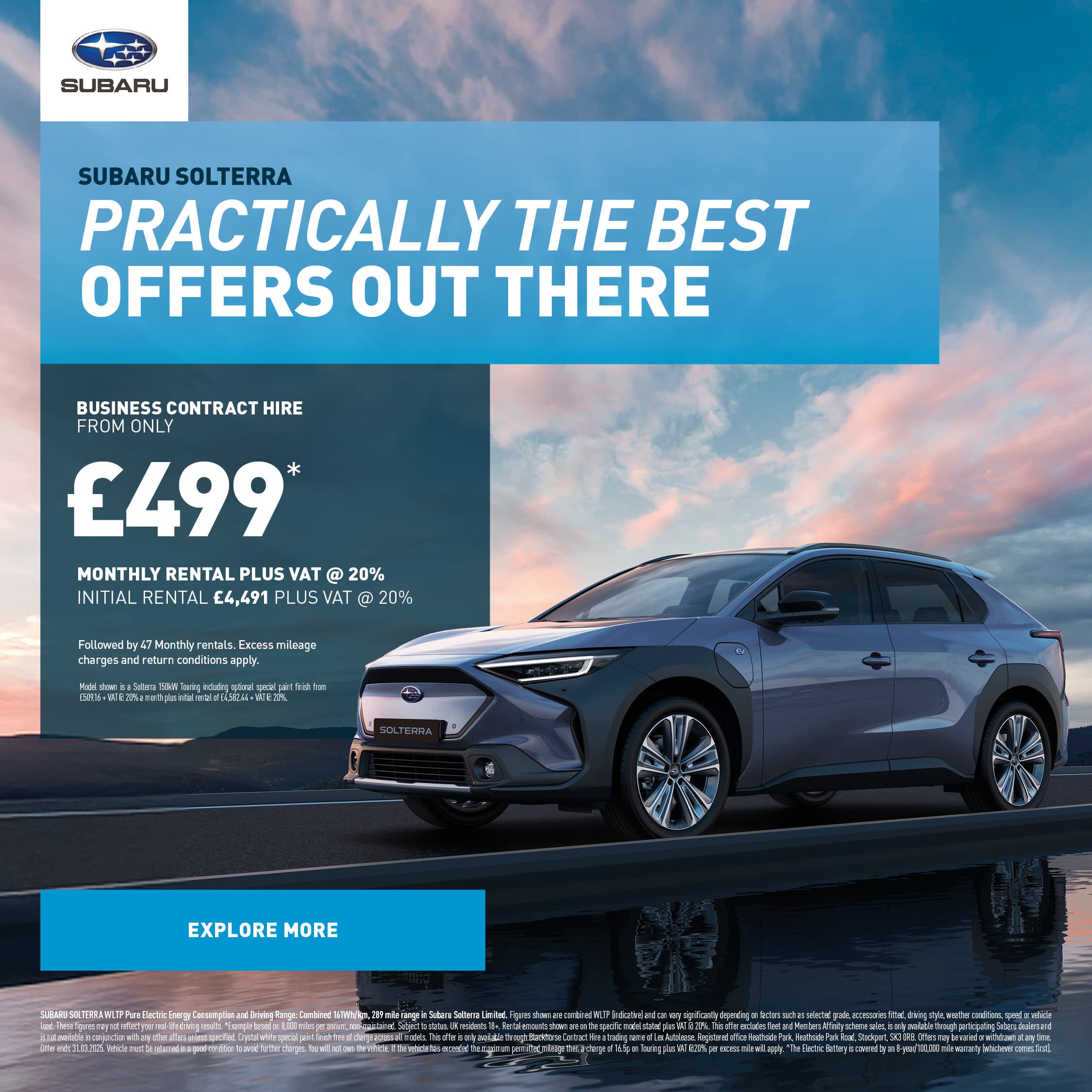 Subaru Q1 Business Contact Hire Social Post Solterra 4905 - Eaglesham Garage Limited