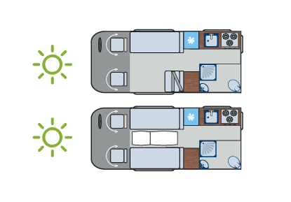 Pulsar Dinette Layouts