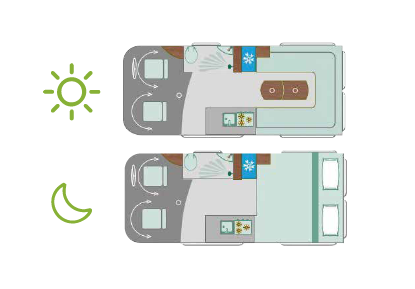 Europa Double Bed Layout