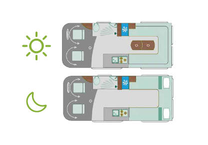 Europa Single Bed Layout