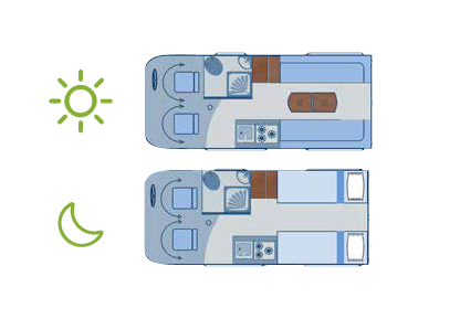 Meteor Single Beds Layout