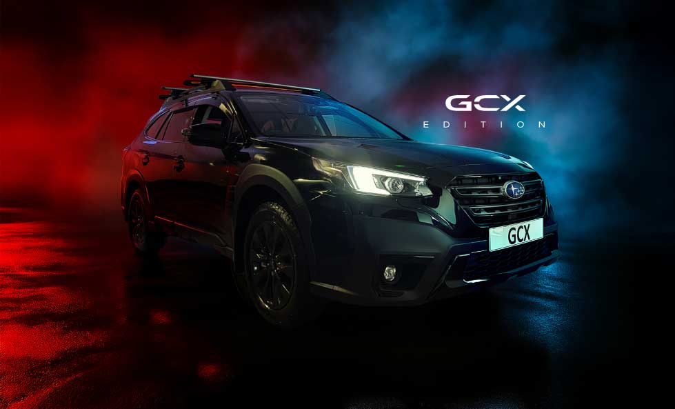 

    Limited Edition Subaru GCX by Geoff Cox

    Meet the GCX Edition. A limited-run, custom-modified Subaru Outback designed for those seeking the ultimate Subaru experience.
    
    Find out more

