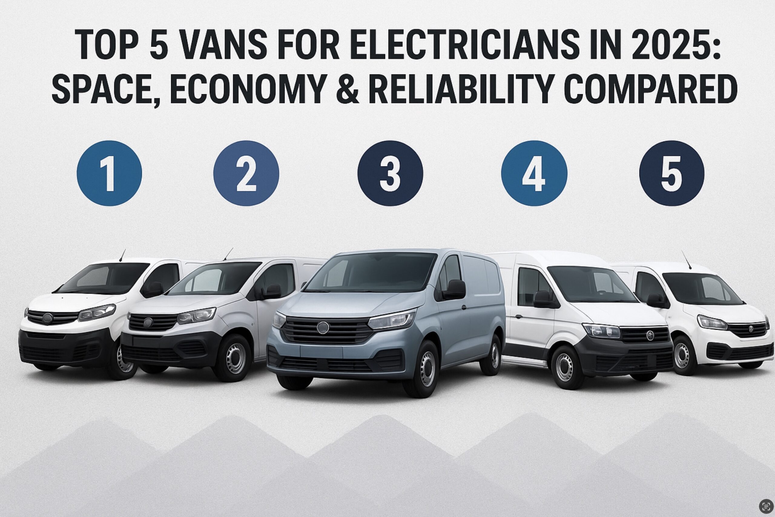 Top 5 Vans for Electricians in 2025: Space, Economy &amp; Reliability Compared