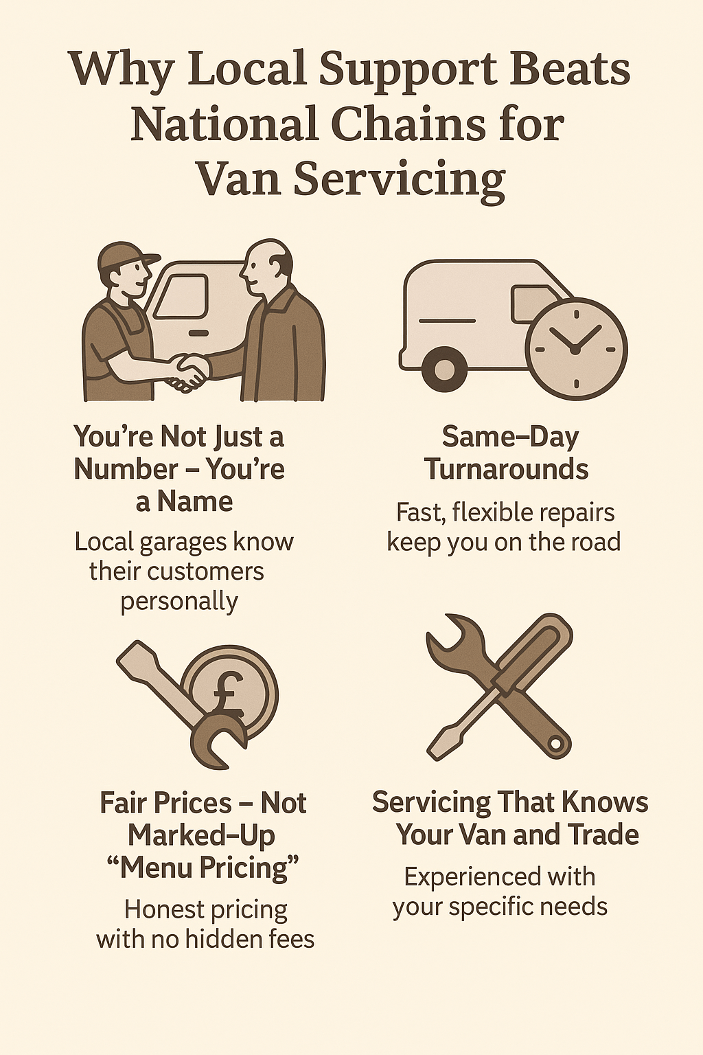 Why Local Support Beats National Chains for Van Servicing