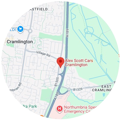 Cramlington Map - Alex Scott Cars Guidepost Limited