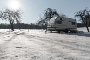 Caravan In Wintertime - Towbar and Leisure Solutions Wales Ltd