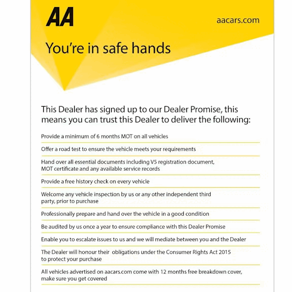 Aa Dealer Promise Banner - Wheels Van Centres Limited