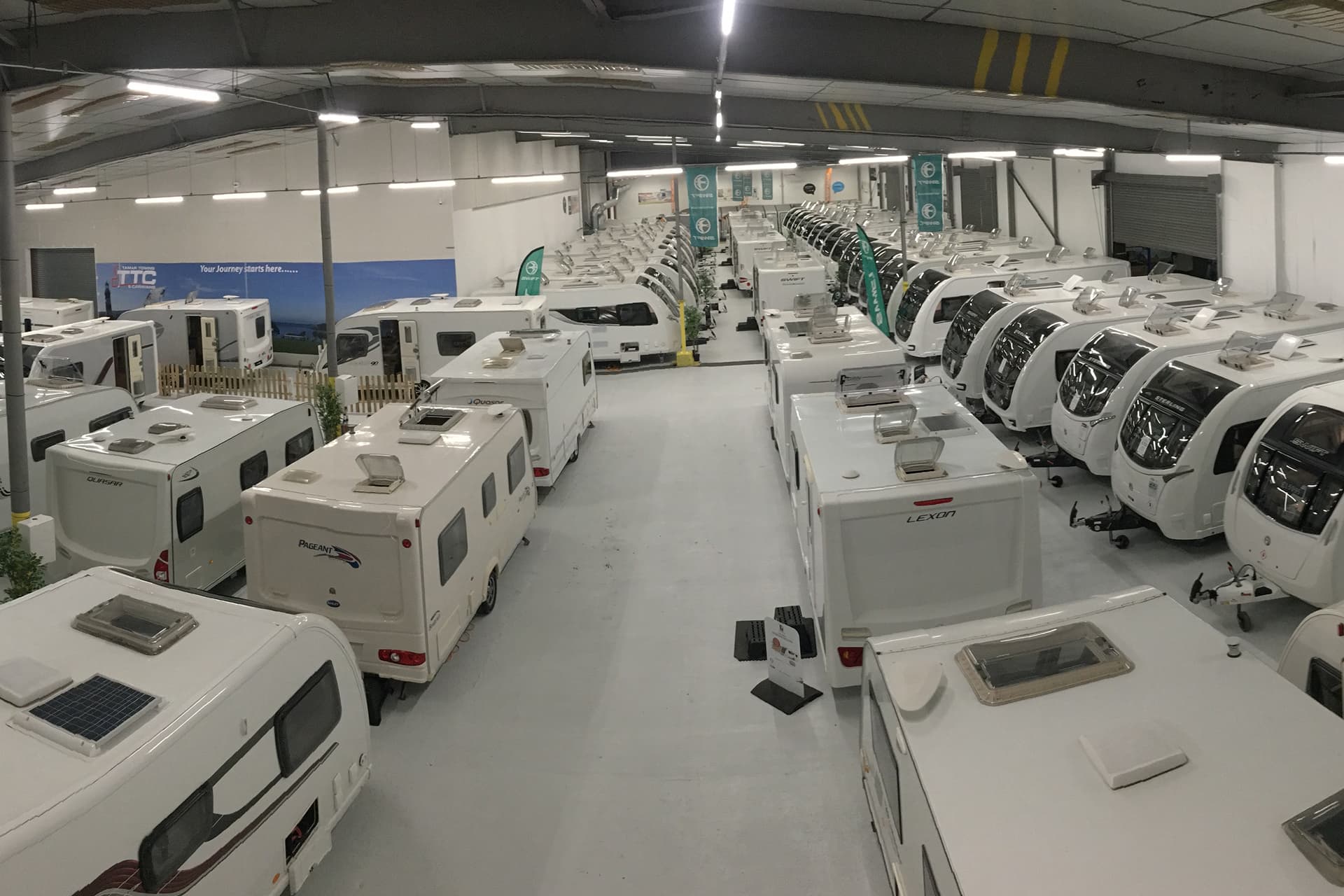 Pano Of Showrrom - Tamar Caravans & Motorhomes