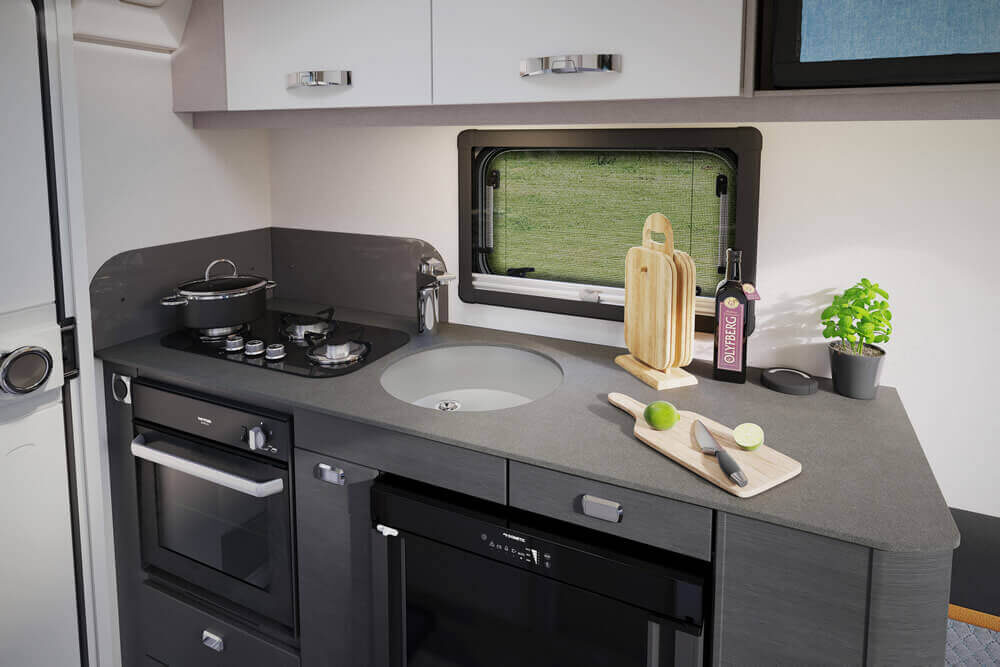 2025 Swift Basecamp Page Living, Washing Img - Tamar Caravans & Motorhomes