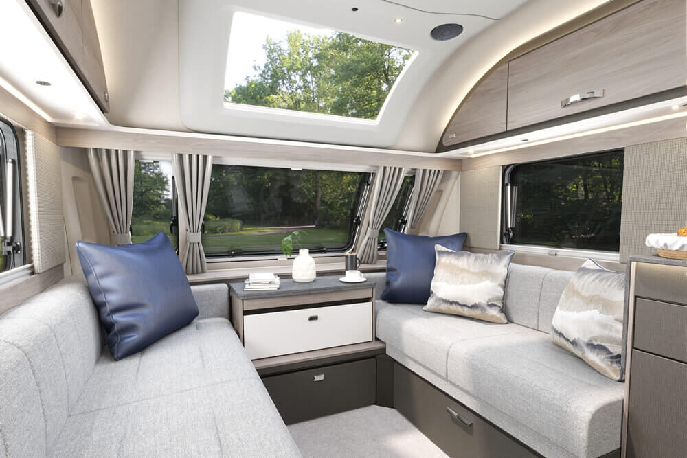 2025 Swift Sprite Exclusive Living, Relaxing & Sleeping Img - Tamar Caravans & Motorhomes