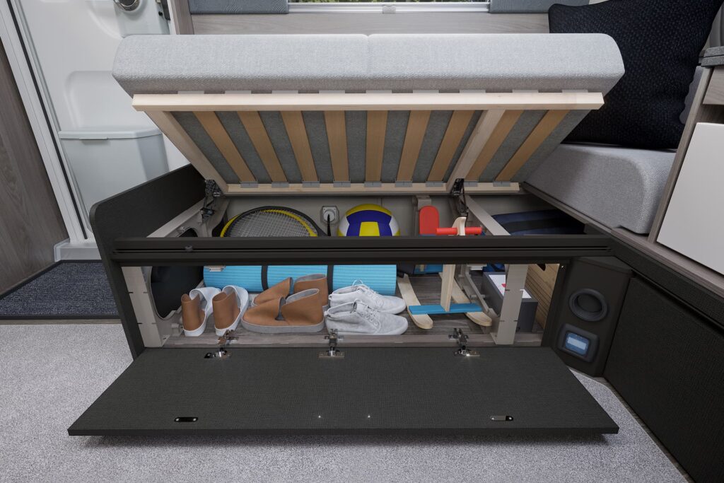 2026 Swift Challenger Body Image Storage (1) - Tamar Caravans & Motorhomes