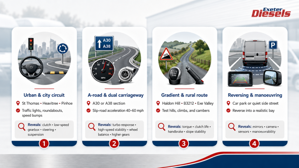 Best Routes For Test Driving Vans Around Exeter And Devon - Exeter Diesels